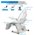 White Electric Facial Bed With 4 Motors,  ODM colors spa bed with hand control